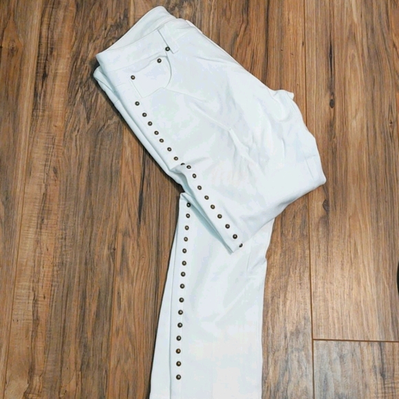 V Christina white poly spandex jeans - Picture 1 of 2